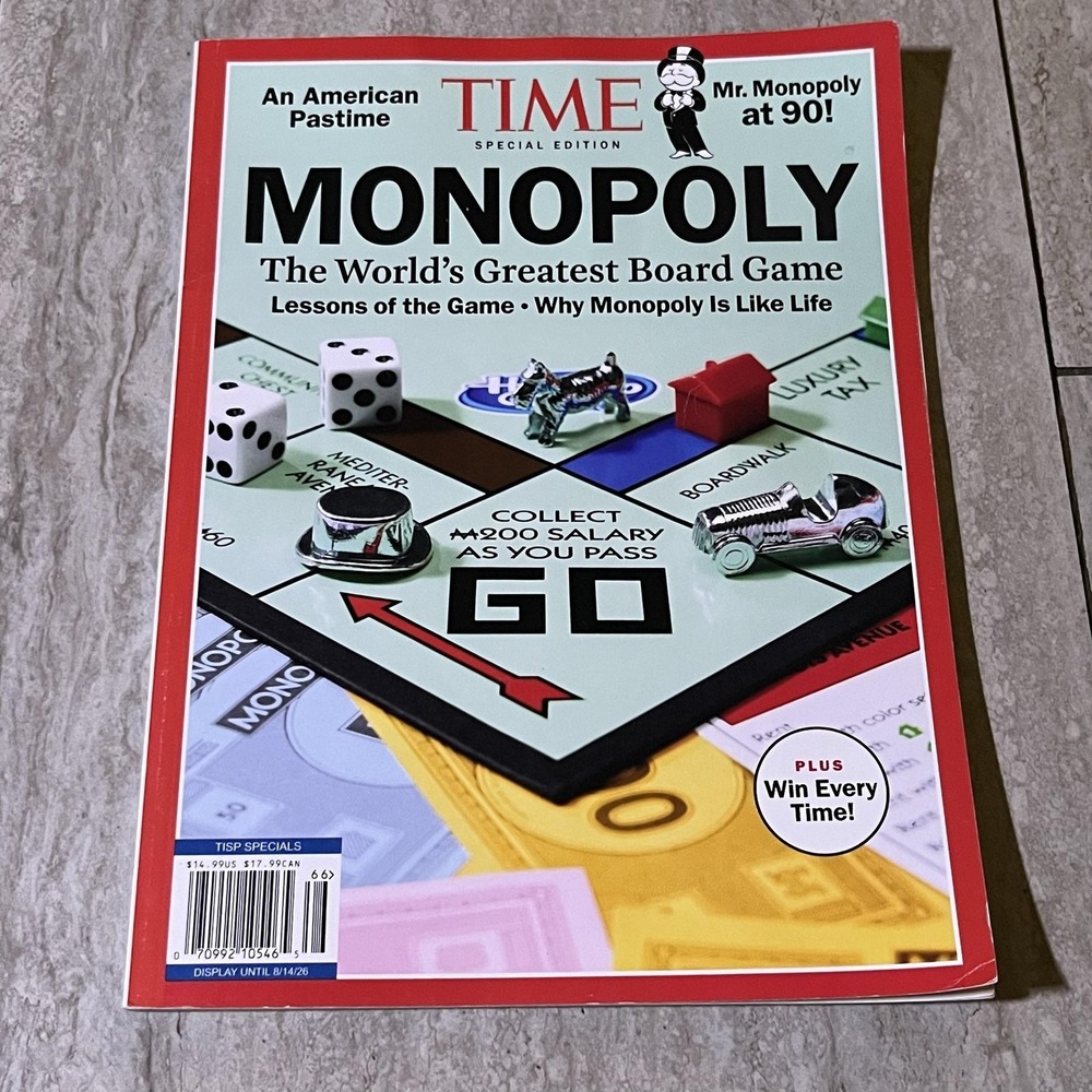 Time Special Edition Monopoly World's Greatest Board Game Magazine Softcover